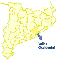 Imatge de situació de la comarca del Vallès Occidental